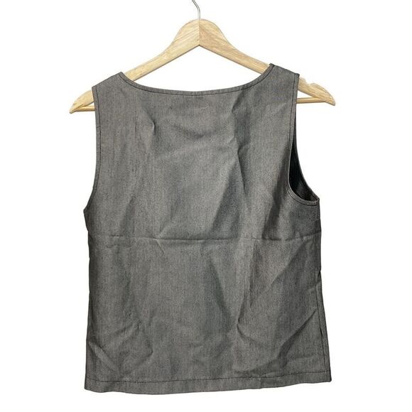 Fendi Jeans Sleeveless Cut And Sew Size 42 M Women's - Dark Gray Crew Neck - Picture 2 of 6